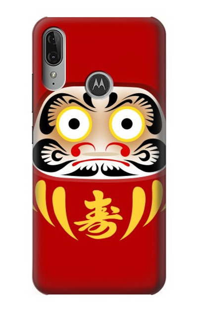 S3045 Japan Good Luck Daruma Doll Case Cover Custodia per Motorola Moto E6 Plus, Moto E6s