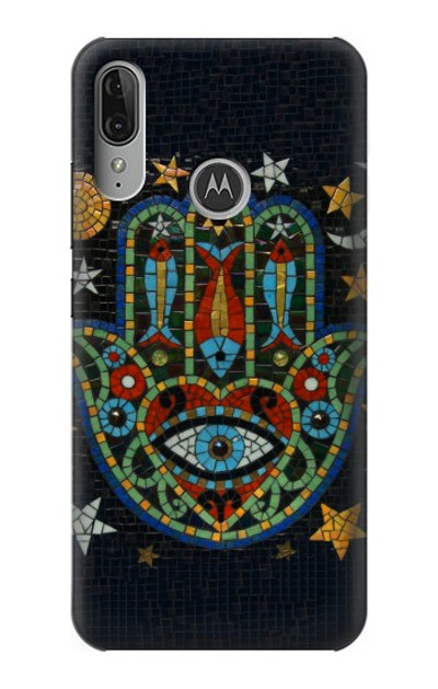 S3175 Hamsa Hand Mosaics Case Cover Custodia per Motorola Moto E6 Plus, Moto E6s