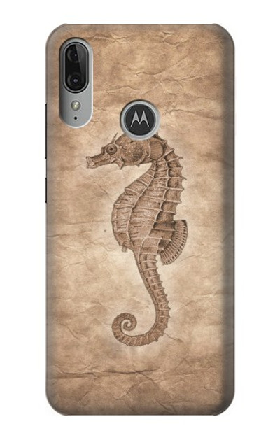 S3214 Seahorse Skeleton Fossil Case Cover Custodia per Motorola Moto E6 Plus, Moto E6s