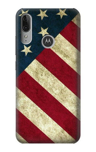 S3295 US National Flag Case Cover Custodia per Motorola Moto E6 Plus, Moto E6s