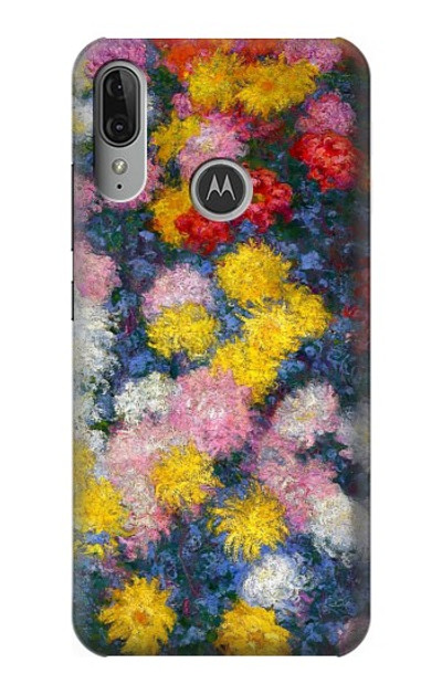 S3342 Claude Monet Chrysanthemums Case Cover Custodia per Motorola Moto E6 Plus, Moto E6s