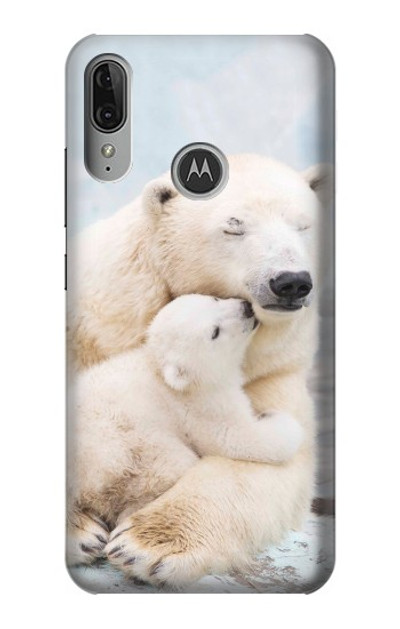 S3373 Polar Bear Hug Family Case Cover Custodia per Motorola Moto E6 Plus, Moto E6s