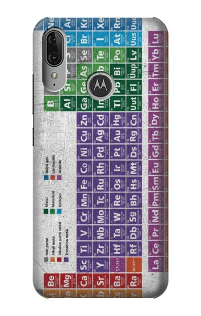 S3383 Periodic Table Case Cover Custodia per Motorola Moto E6 Plus, Moto E6s