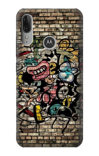 S3394 Graffiti Wall Case Cover Custodia per Motorola Moto E6 Plus, Moto E6s