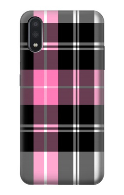 S3091 Pink Plaid Pattern Case Cover Custodia per Samsung Galaxy A01