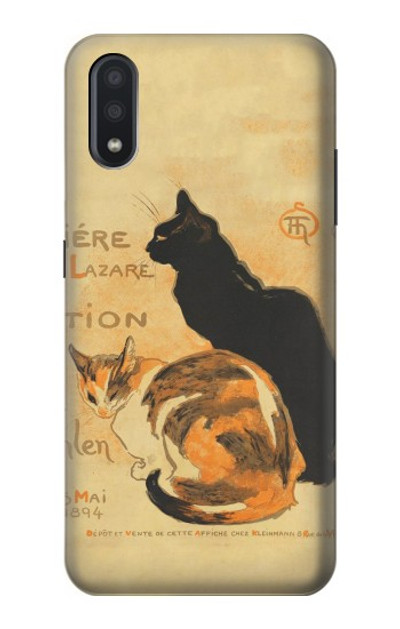 S3229 Vintage Cat Poster Case Cover Custodia per Samsung Galaxy A01