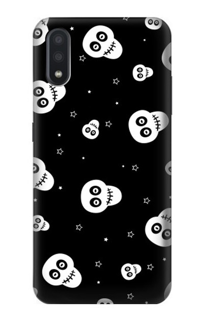 S3261 Smile Skull Halloween Pattern Case Cover Custodia per Samsung Galaxy A01