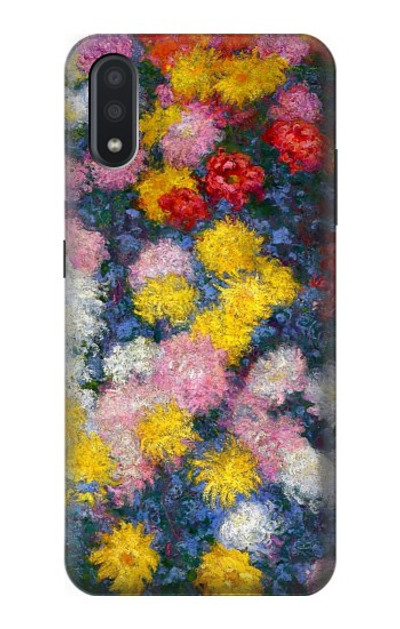 S3342 Claude Monet Chrysanthemums Case Cover Custodia per Samsung Galaxy A01