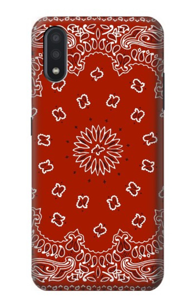 S3355 Bandana Red Pattern Case Cover Custodia per Samsung Galaxy A01