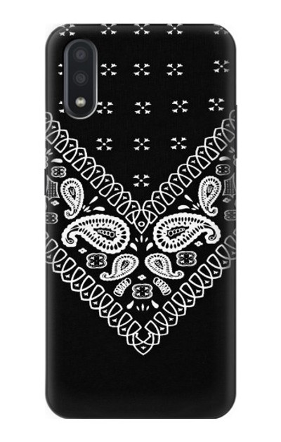 S3363 Bandana Black Pattern Case Cover Custodia per Samsung Galaxy A01