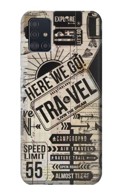 S3441 Vintage Travel Case Cover Custodia per Samsung Galaxy A51