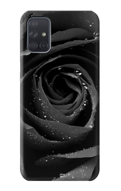 S1598 Black Rose Case Cover Custodia per Samsung Galaxy A71