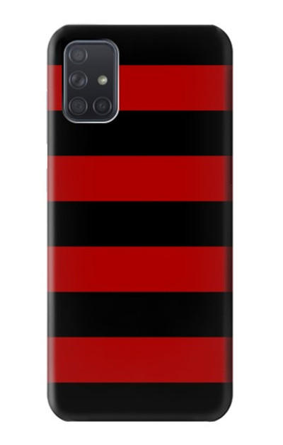 S2638 Black and Red Striped Case Cover Custodia per Samsung Galaxy A71