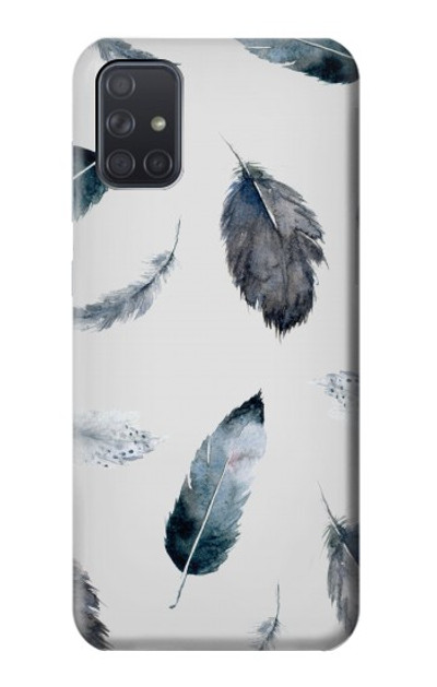 S3085 Feather Paint Pattern Case Cover Custodia per Samsung Galaxy A71