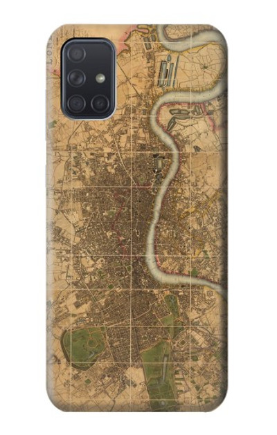 S3230 Vintage Map of London Case Cover Custodia per Samsung Galaxy A71