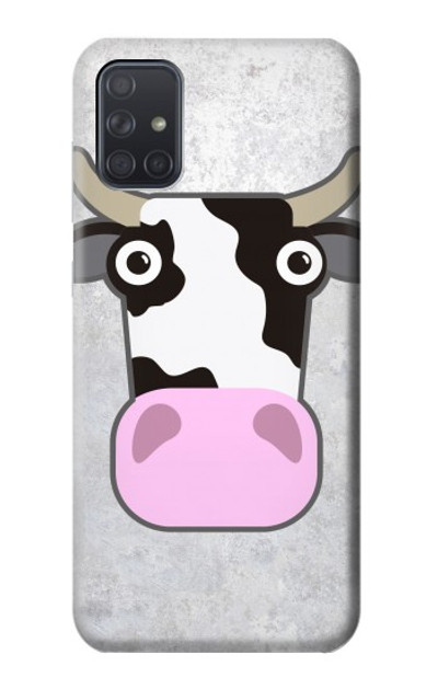 S3257 Cow Cartoon Case Cover Custodia per Samsung Galaxy A71