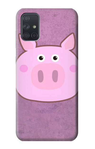 S3269 Pig Cartoon Case Cover Custodia per Samsung Galaxy A71