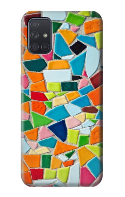 S3391 Abstract Art Mosaic Tiles Graphic Case Cover Custodia per Samsung Galaxy A71