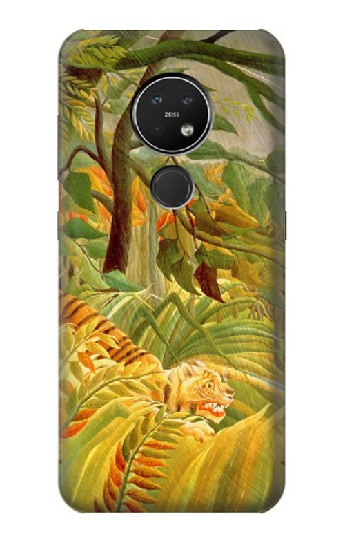 S3344 Henri Rousseau Tiger in a Tropical Storm Case Cover Custodia per Nokia 7.2