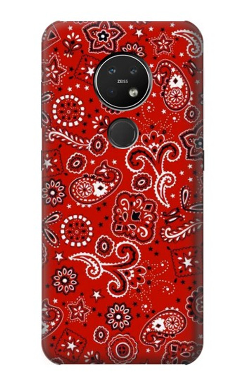 S3354 Red Classic Bandana Case Cover Custodia per Nokia 7.2