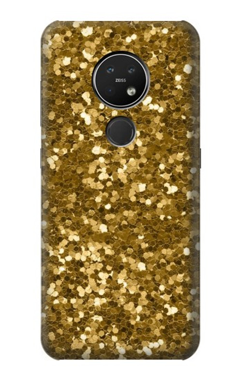 S3388 Gold Glitter Graphic Print Case Cover Custodia per Nokia 7.2