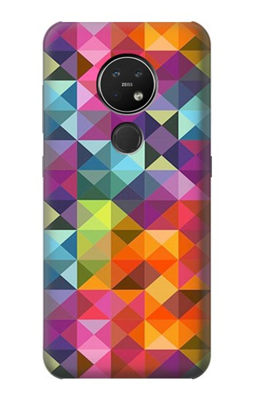 S3477 Abstract Diamond Pattern Case Cover Custodia per Nokia 7.2