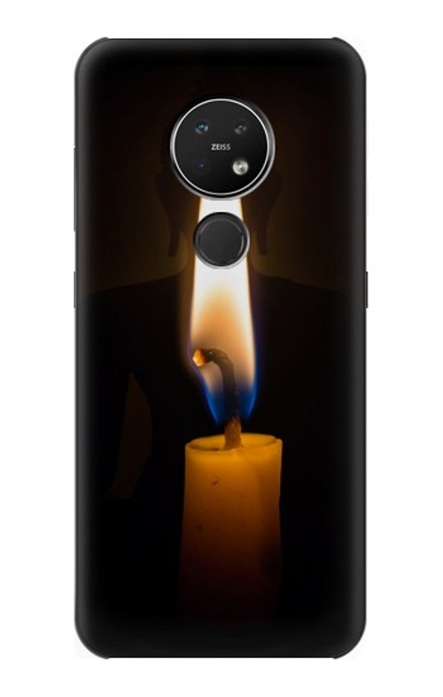 S3530 Buddha Candle Burning Case Cover Custodia per Nokia 7.2