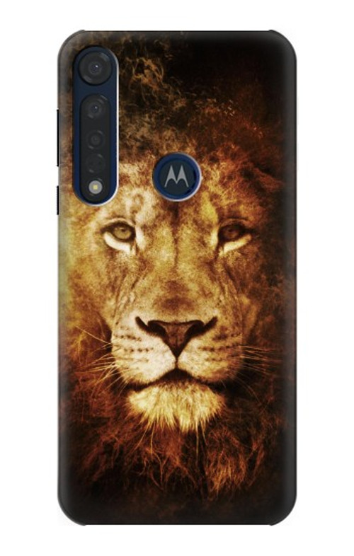 S3182 Lion Case Cover Custodia per Motorola Moto G8 Plus