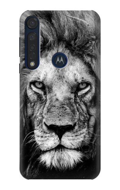 S3372 Lion Face Case Cover Custodia per Motorola Moto G8 Plus