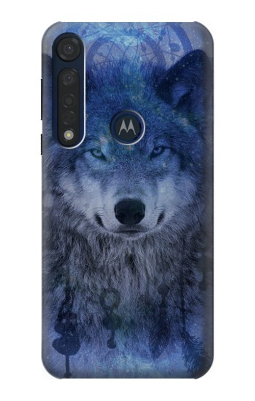 S3410 Wolf Dream Catcher Case Cover Custodia per Motorola Moto G8 Plus