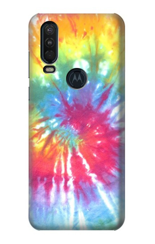 S1697 Tie Dye Colorful Graphic Printed Case Cover Custodia per Motorola One Action (Moto P40 Power)