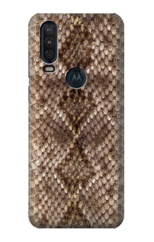 S2875 Rattle Snake Skin Graphic Printed Case Cover Custodia per Motorola One Action (Moto P40 Power)