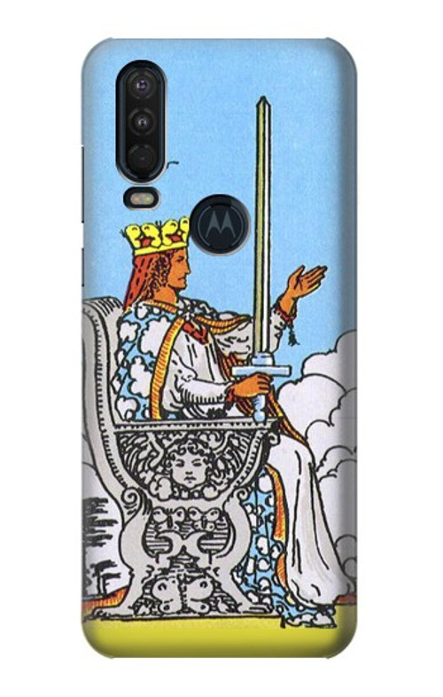 S3068 Tarot Card Queen of Swords Case Cover Custodia per Motorola One Action (Moto P40 Power)