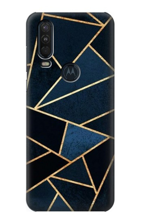 S3479 Navy Blue Graphic Art Case Cover Custodia per Motorola One Action (Moto P40 Power)