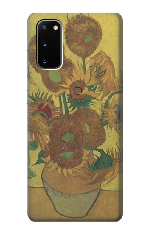 S0214 Van Gogh Vase Fifteen Sunflowers Case Cover Custodia per Samsung Galaxy S20