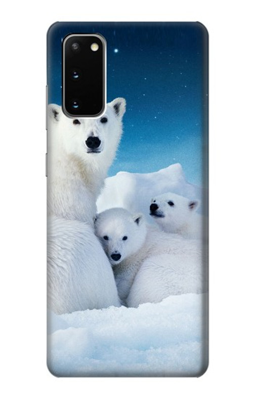 S0285 Polar Bear Family Arctic Case Cover Custodia per Samsung Galaxy S20