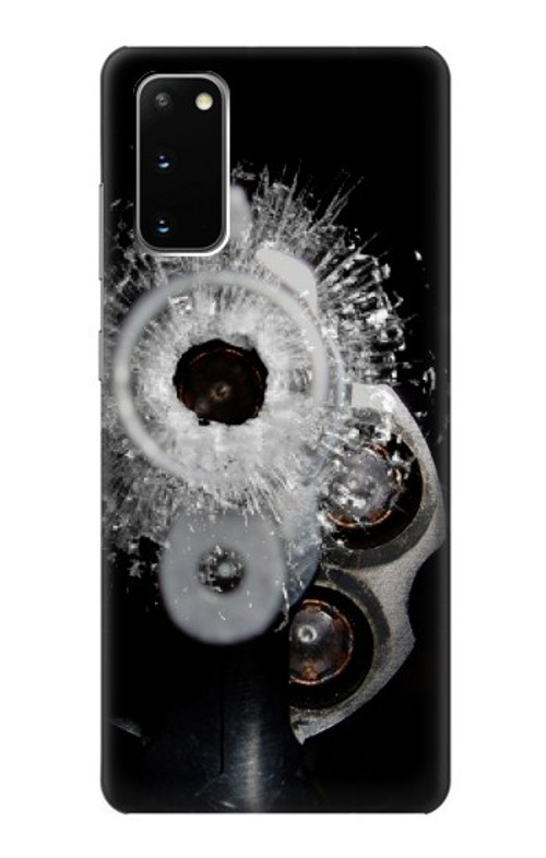 S2387 Gun Bullet Hole Glass Case Cover Custodia per Samsung Galaxy S20