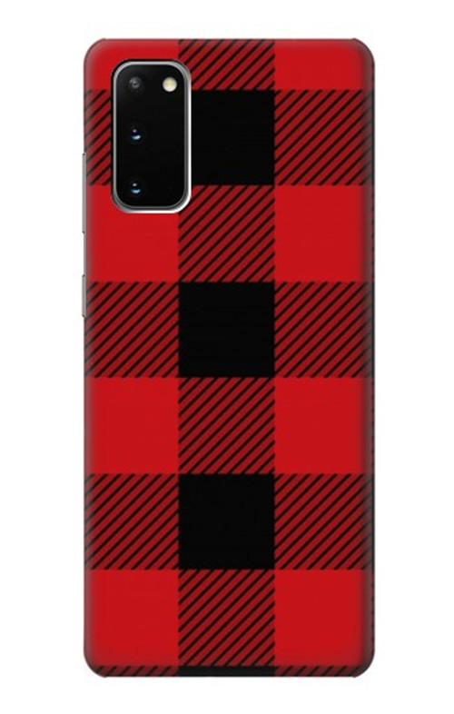 S2931 Red Buffalo Check Pattern Case Cover Custodia per Samsung Galaxy S20