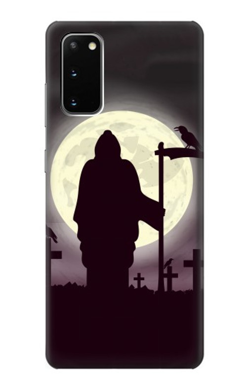 S3262 Grim Reaper Night Moon Cemetery Case Cover Custodia per Samsung Galaxy S20