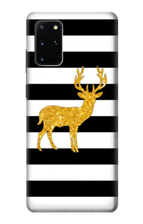 S2794 Black and White Striped Deer Gold Sparkles Case Cover Custodia per Samsung Galaxy S20 Plus, Galaxy S20+ S2794 Black and White Striped Deer Gold Sparkles Case Cover Custodia per Samsung Galaxy S20 Plus, Galaxy S20+