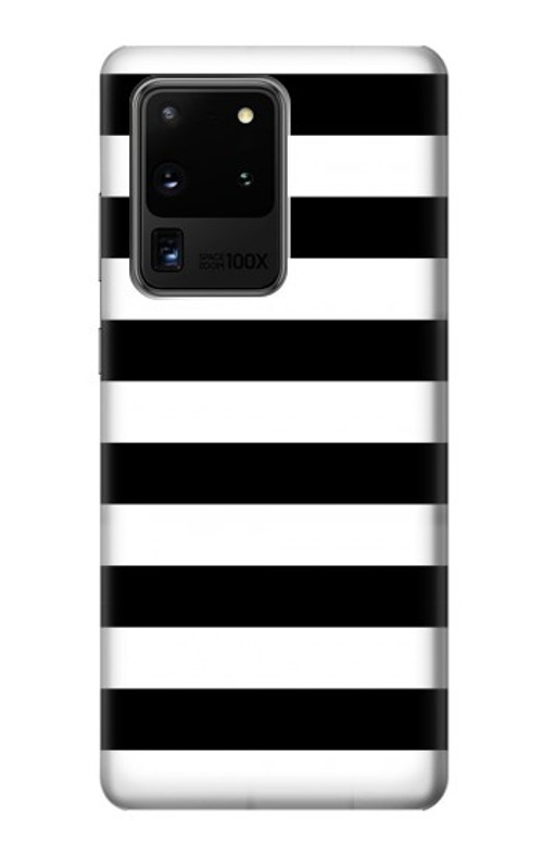 S1596 Black and White Striped Case Cover Custodia per Samsung Galaxy S20 Ultra