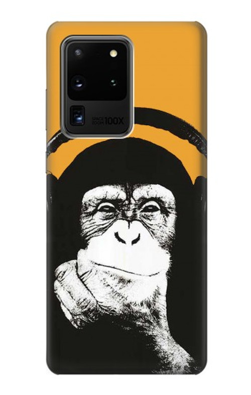 S2324 Funny Monkey with Headphone Pop Music Case Cover Custodia per Samsung Galaxy S20 Ultra S2324 Funny Monkey with Headphone Pop Music Case Cover Custodia per Samsung Galaxy S20 Ultra