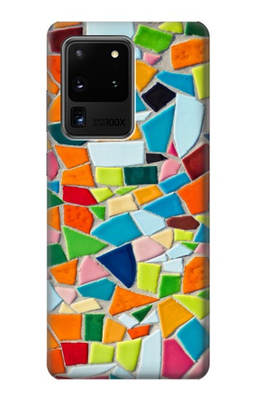 S3391 Abstract Art Mosaic Tiles Graphic Case Cover Custodia per Samsung Galaxy S20 Ultra