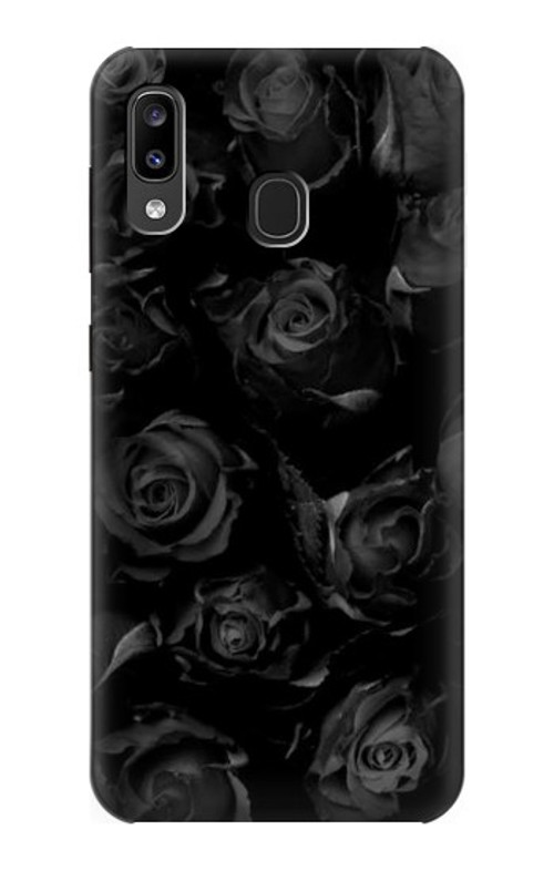 S3153 Black Roses Case Cover Custodia per Samsung Galaxy A20, Galaxy A30