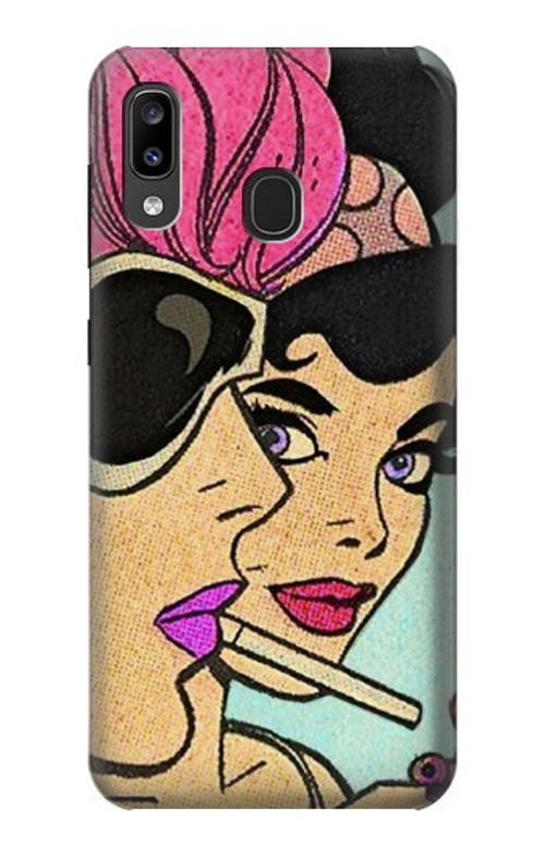 S3171 Girls Pop Art Case Cover Custodia per Samsung Galaxy A20, Galaxy A30