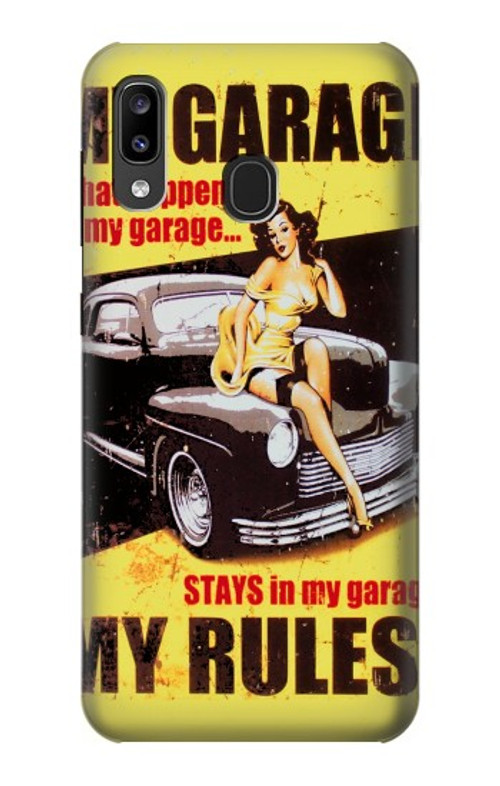 S3198 My Garage Pinup Girl Case Cover Custodia per Samsung Galaxy A20, Galaxy A30