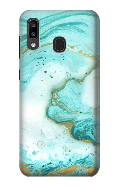 S3399 Green Marble Graphic Print Case Cover Custodia per Samsung Galaxy A20, Galaxy A30