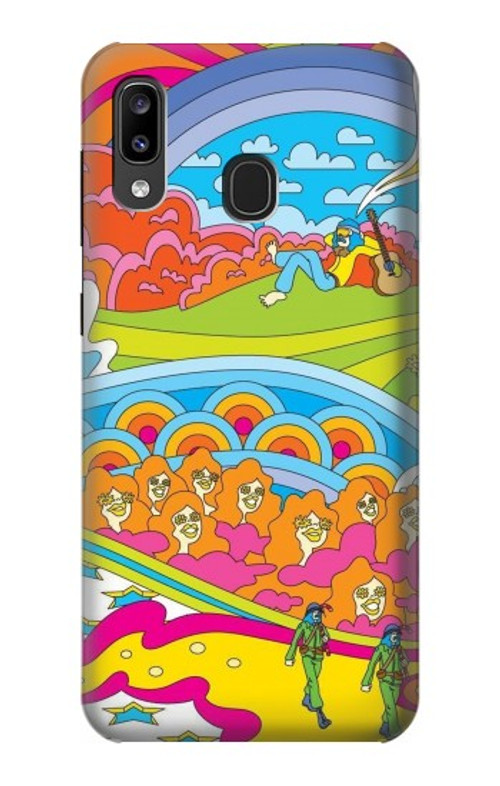 S3407 Hippie Art Case Cover Custodia per Samsung Galaxy A20, Galaxy A30