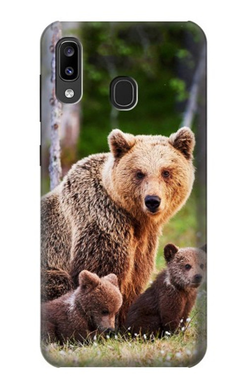 S3558 Bear Family Case Cover Custodia per Samsung Galaxy A20, Galaxy A30