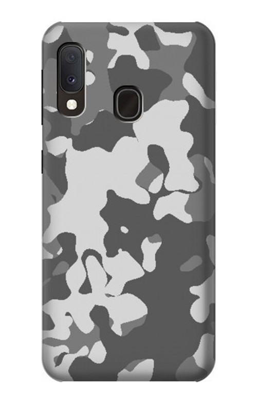 S2186 Gray Camo Camouflage Graphic Printed Case Cover Custodia per Samsung Galaxy A20e
